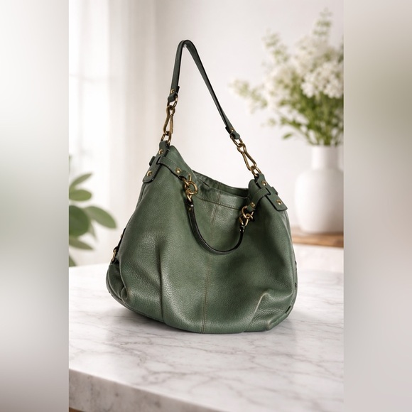 Coach Handbags - Coach Leather Brooke Hobo F17165 green